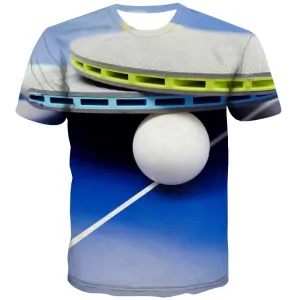 Pingpong T-shirt Men Game Shirt Print Movement Tshirt Anime Short Sleeve Fashion