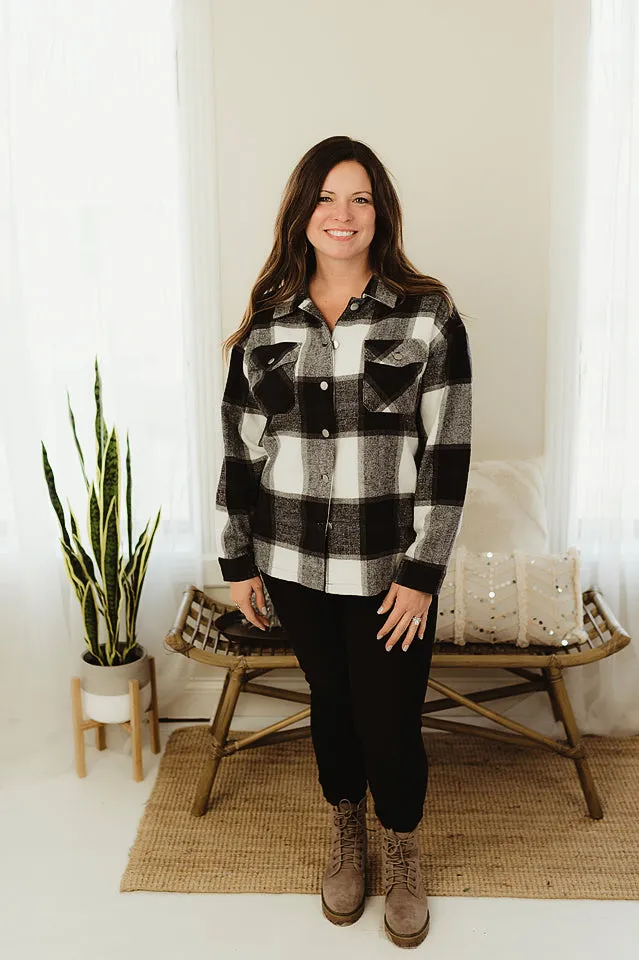 Plaid Buttoned Shacket