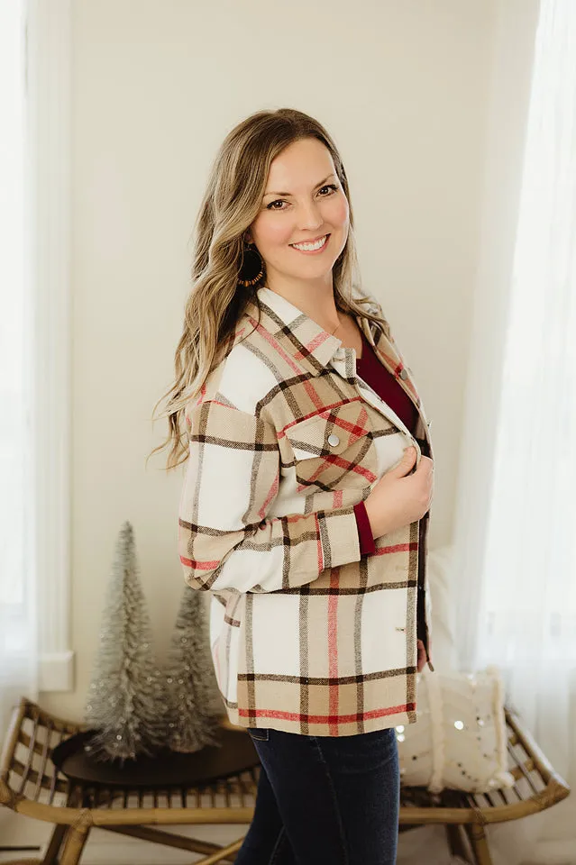 Plaid Buttoned Shacket