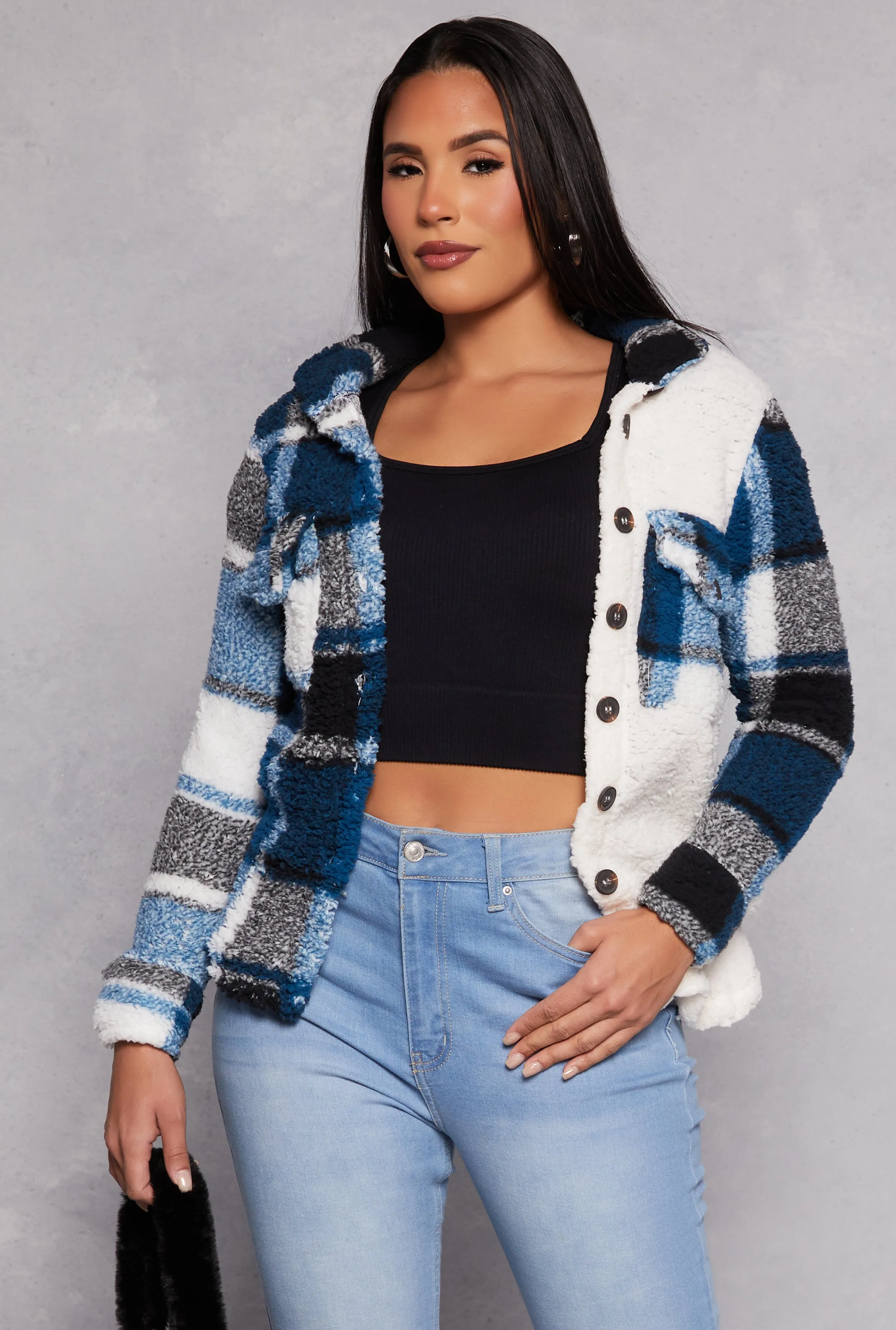 Plaid Sherpa Shacket