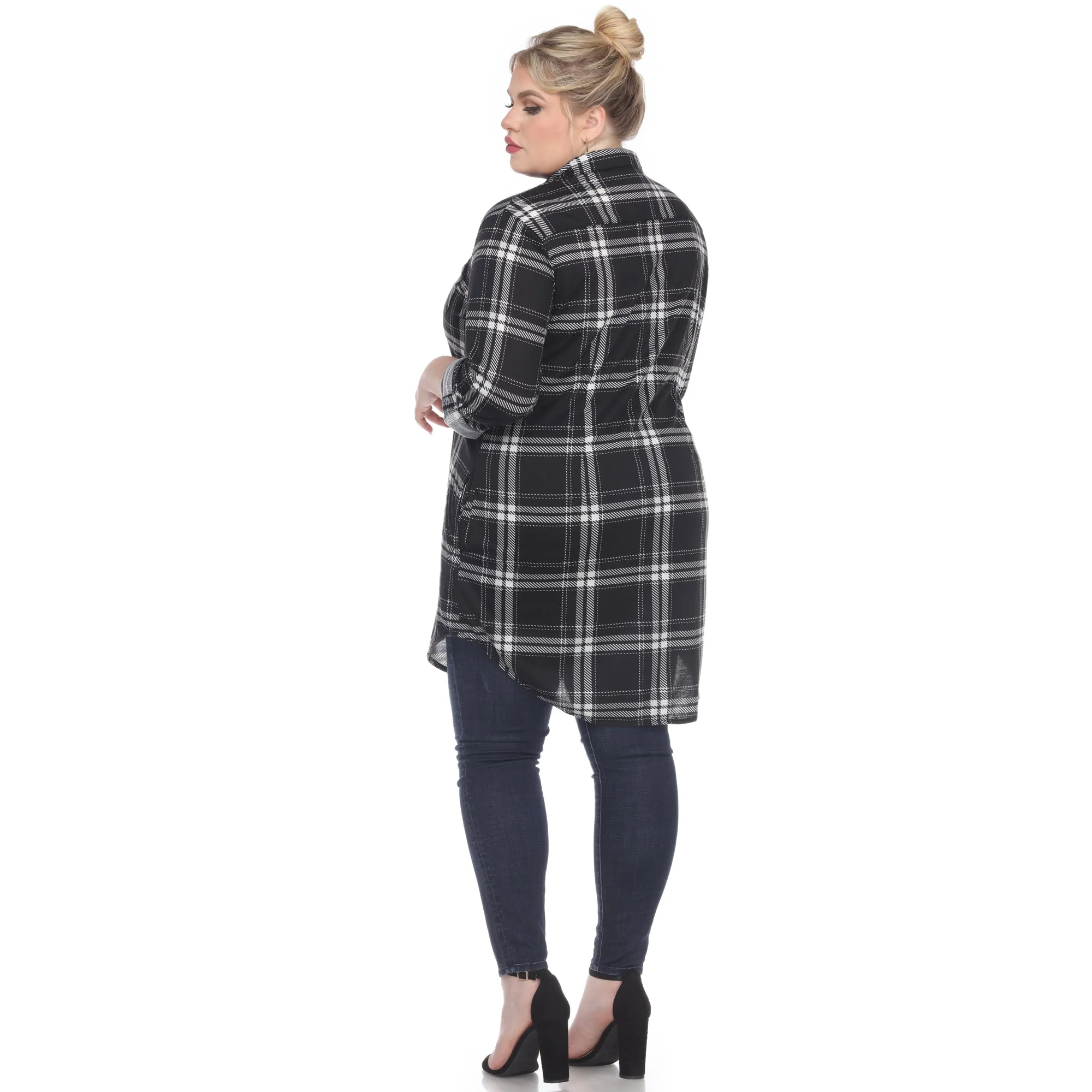 Plaid Tunic Top - Plus