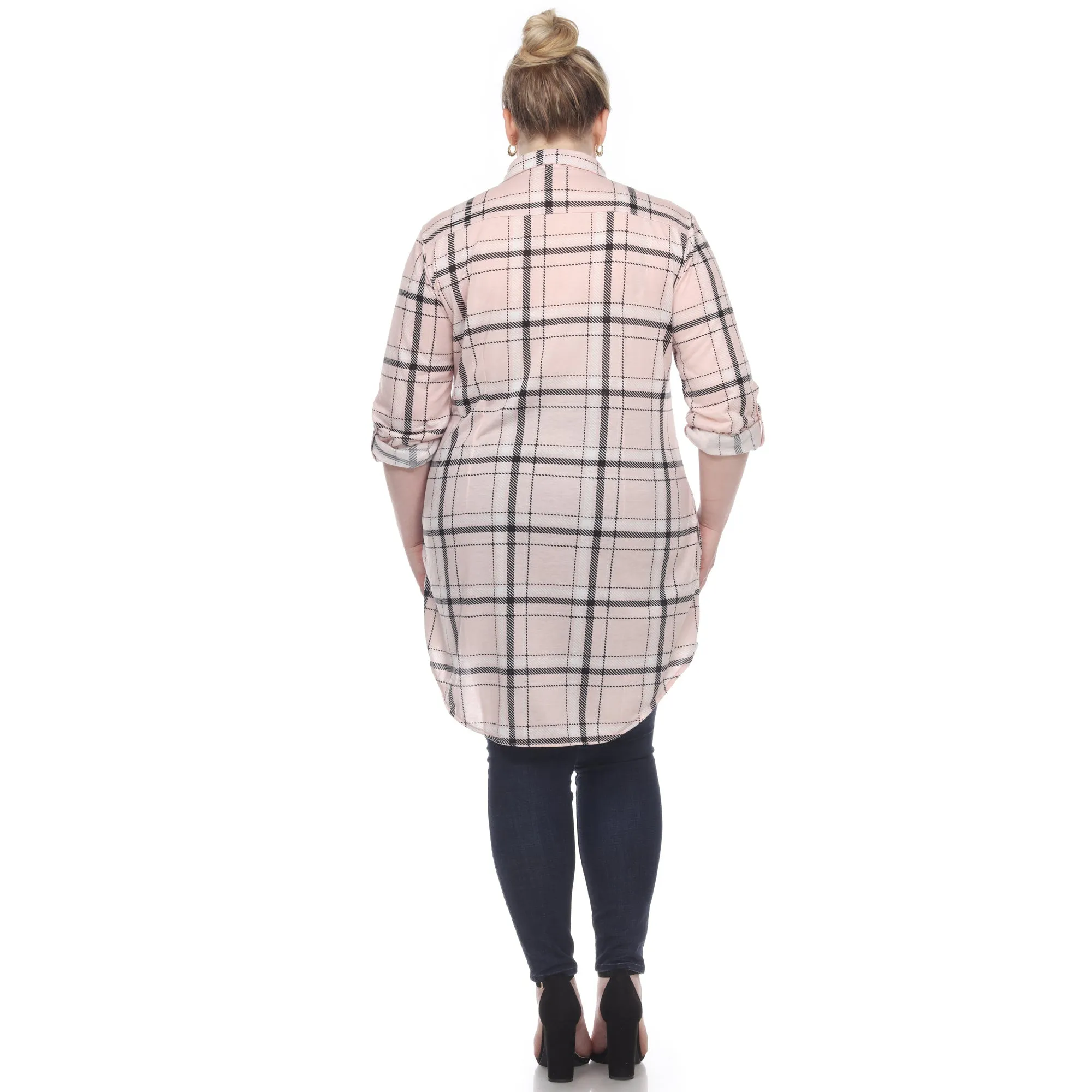 Plaid Tunic Top - Plus