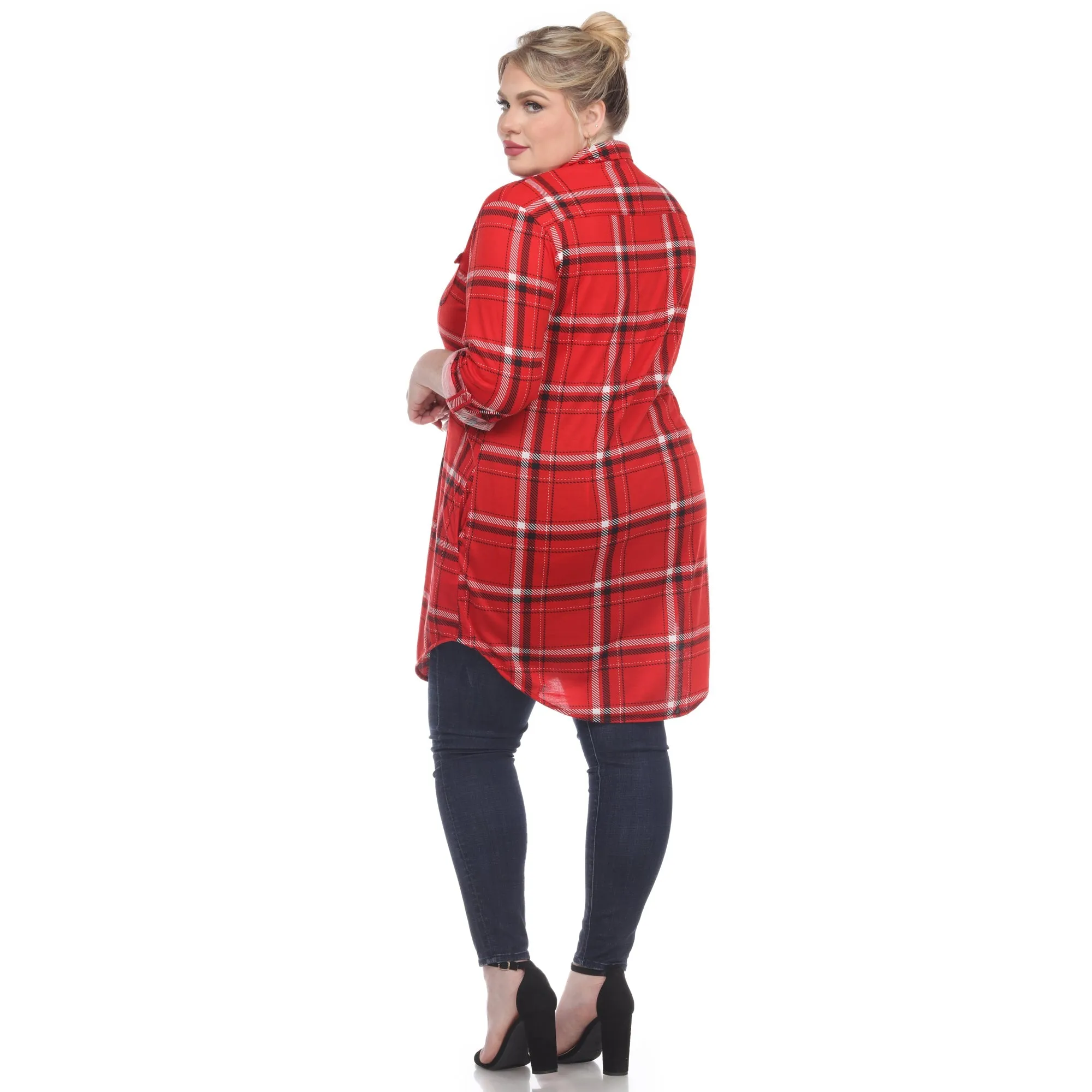 Plaid Tunic Top - Plus