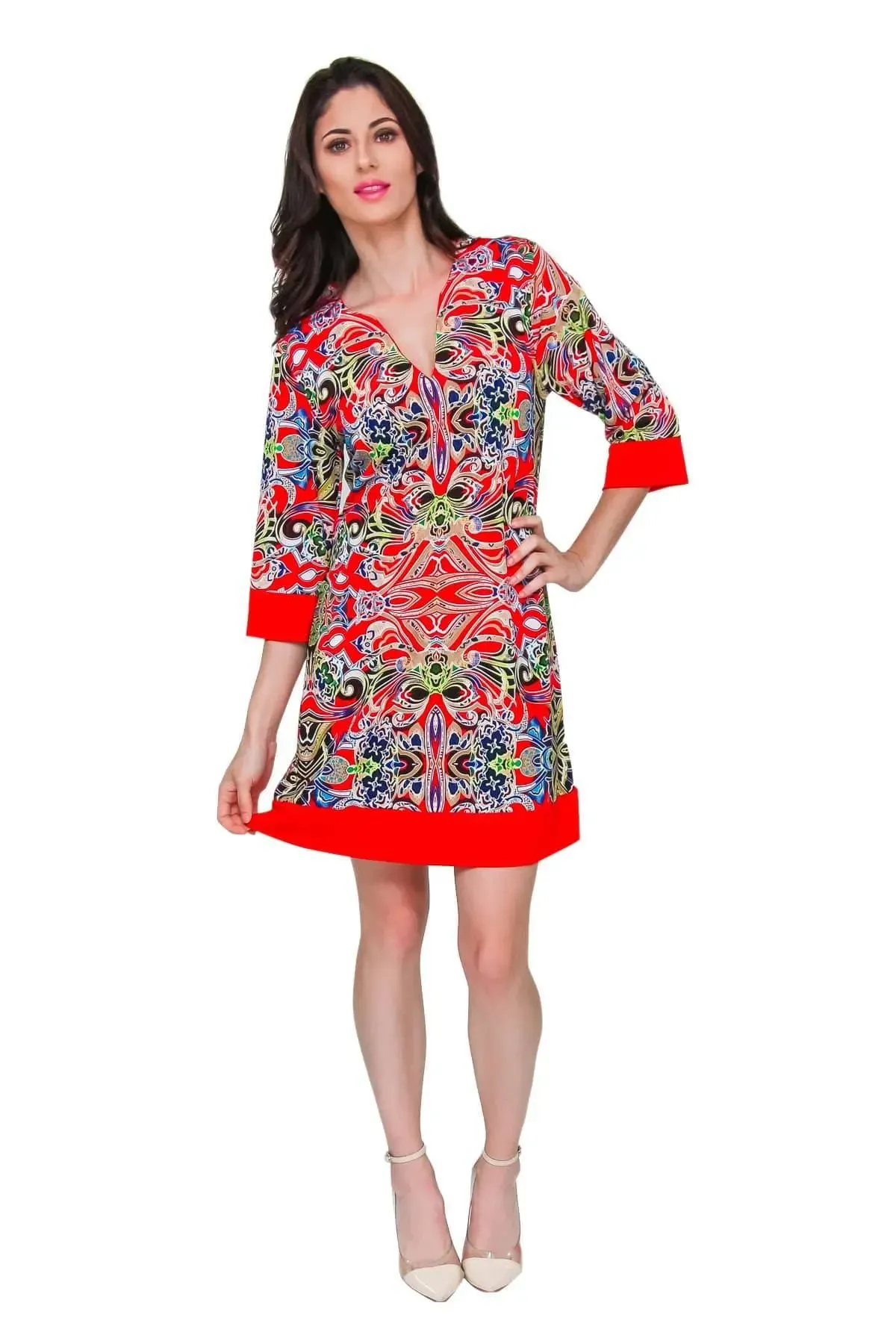 Printed Resort Wear Latest Trends Tunic Dresses - Caribbean Clothing Suppliers