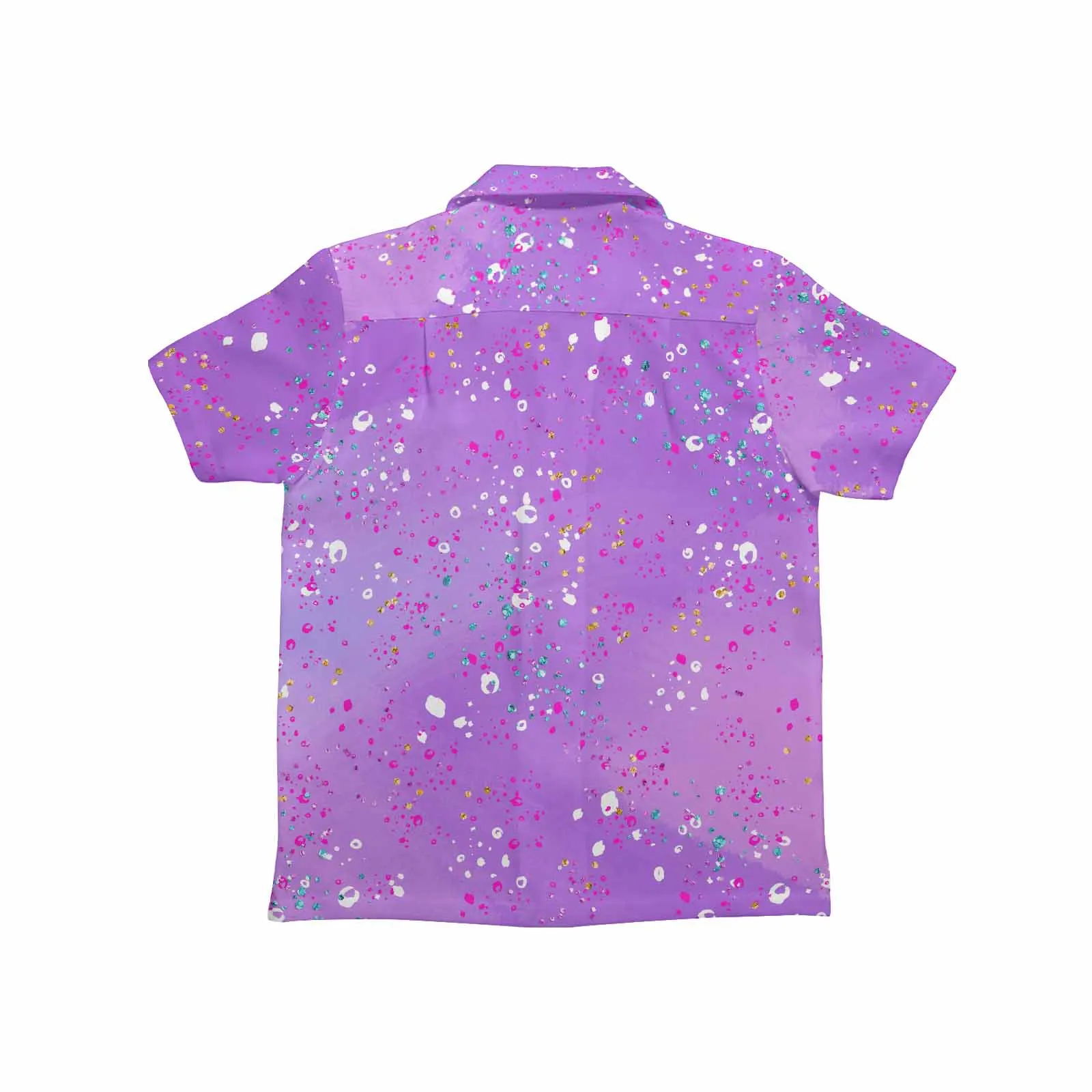 Purple Splash  Little Boys Hawaiian Shirt