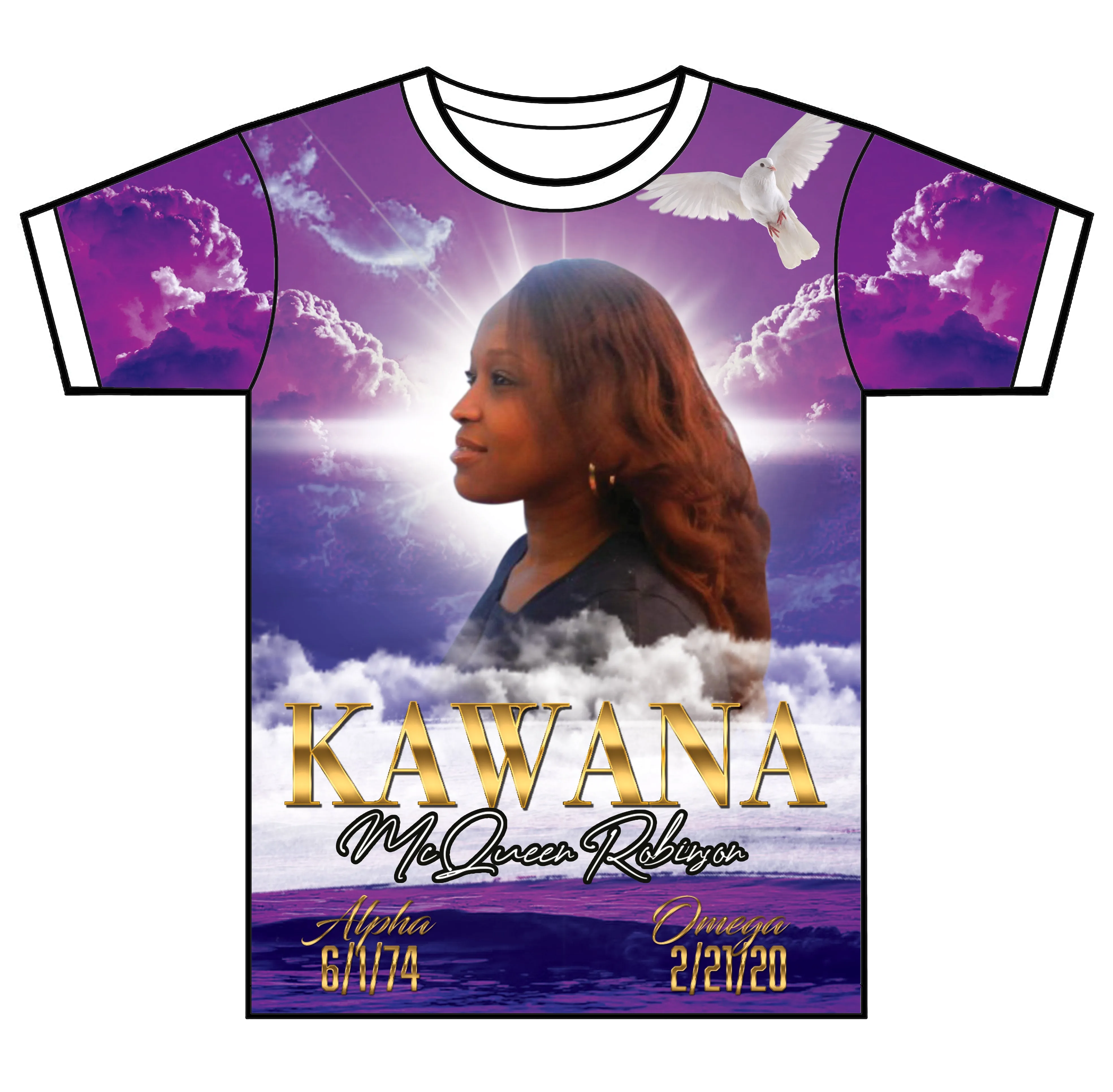 "Reflections" Custom Designed Memorial3D shirt