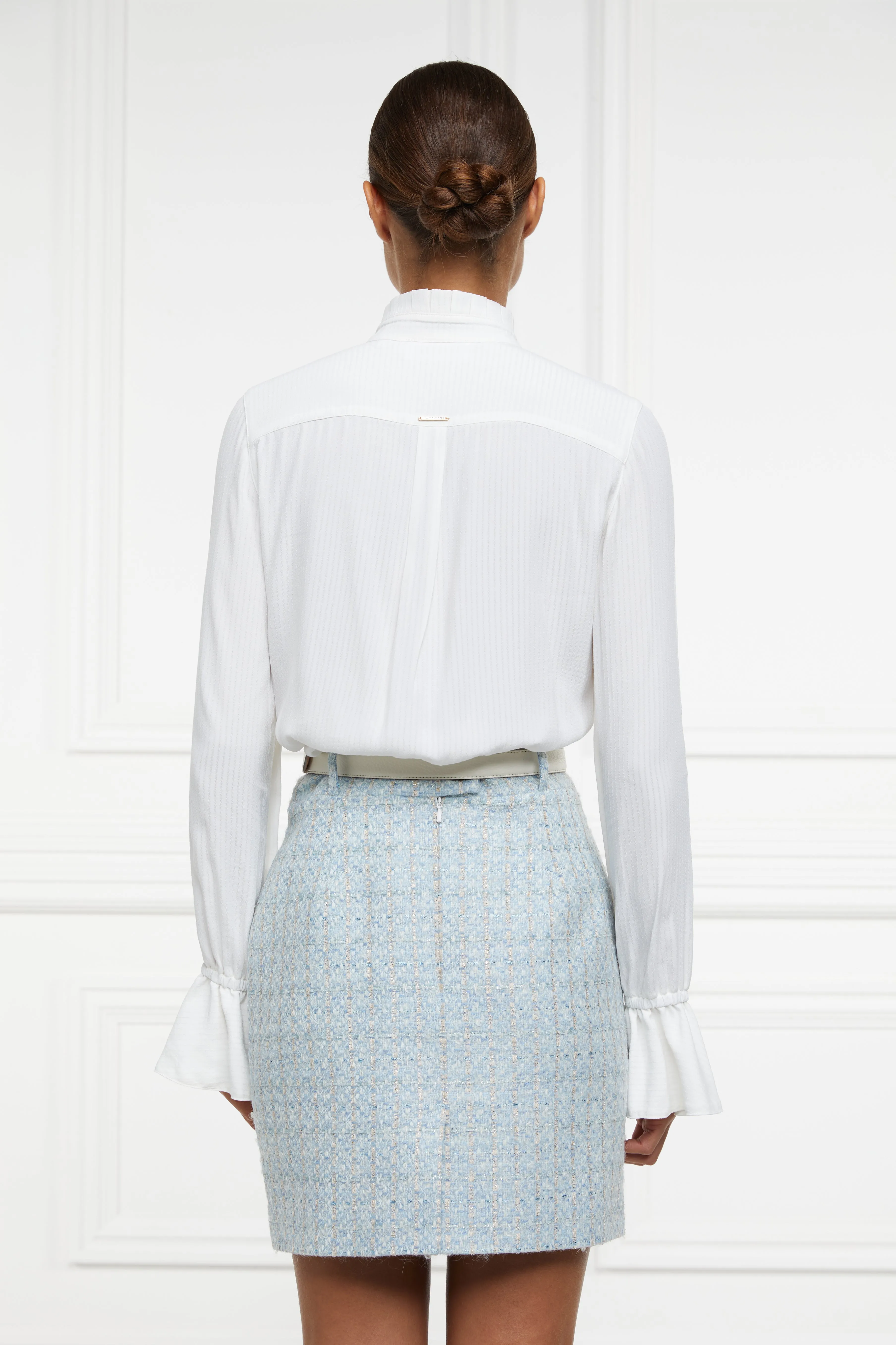 Regency Skirt (Sky Blue Boucle)