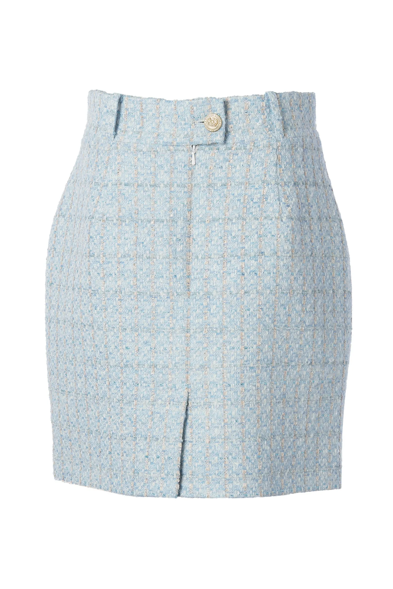 Regency Skirt (Sky Blue Boucle)