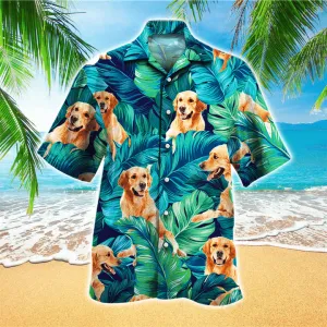 Retriever Dog Hawaiian Shirt, Dog Personalized Hawaiian Shirt Men