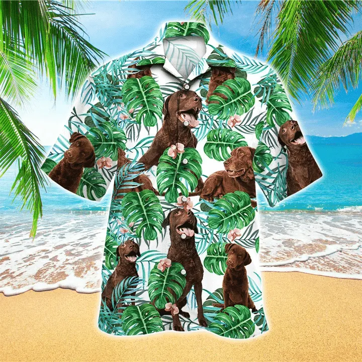 Retriever Dog Hawaiian Shirt, Dog Personalized Hawaiian Shirt Men