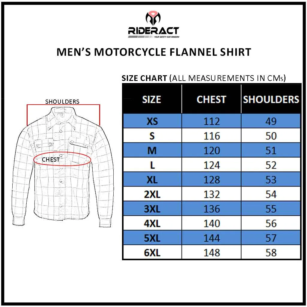 RIDERACT® Men's Reinforced Flannel Riding Shirt Box Checkered