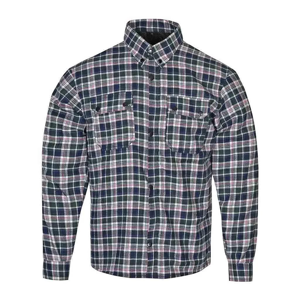 RIDERACT® Men's Reinforced Flannel Riding Shirt Box Checkered