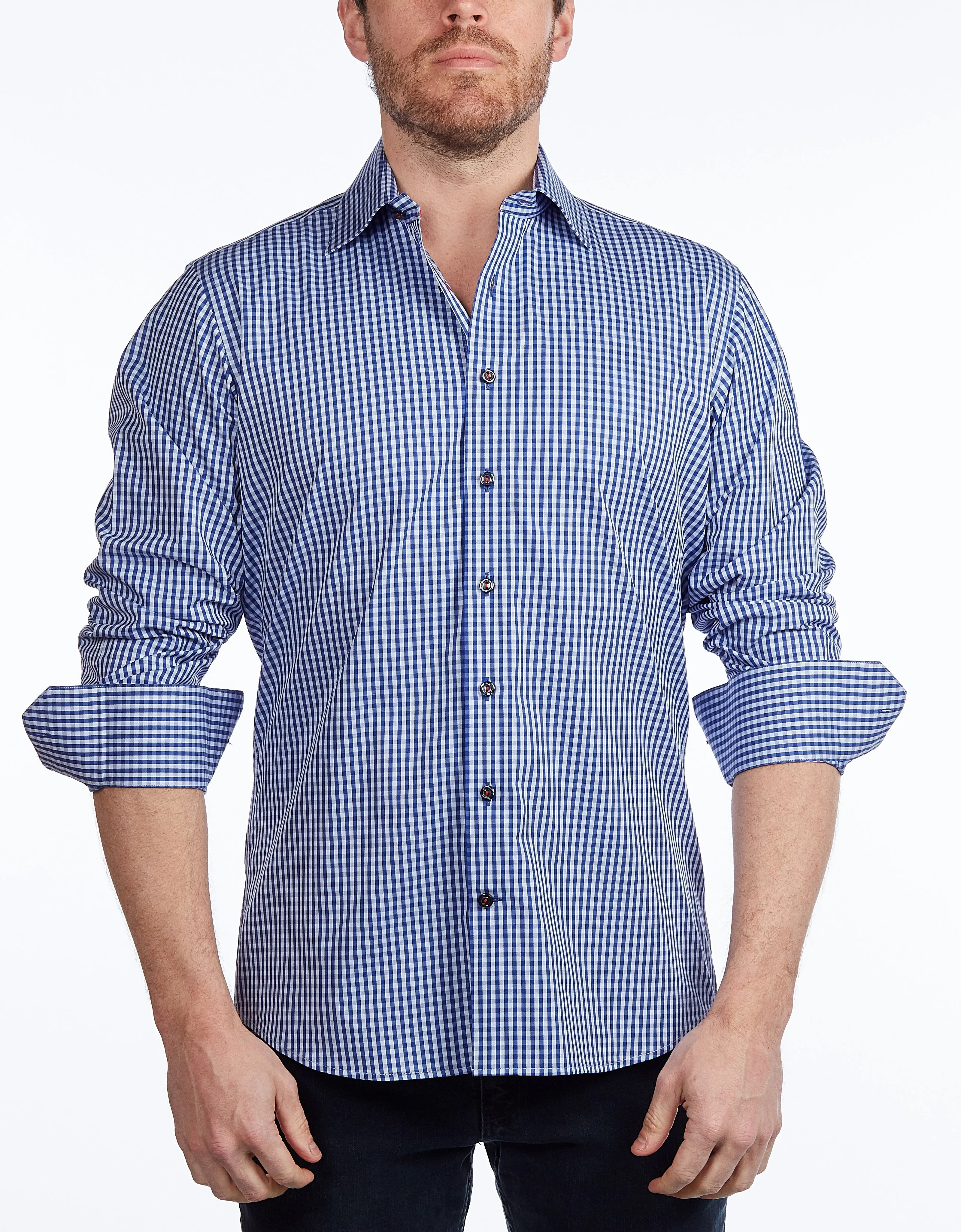 Signature Shirt //  - Contemporary Fit - contrast  trimming - final sale