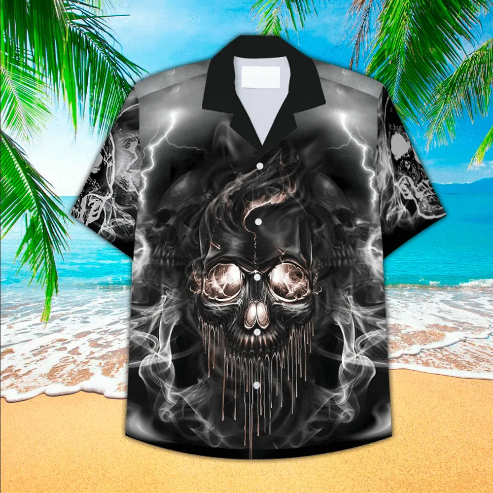 Skull Hawaii Shirt, Perfect Hawaiian Shirt For Skull Lover, Hawaiian shirt for men