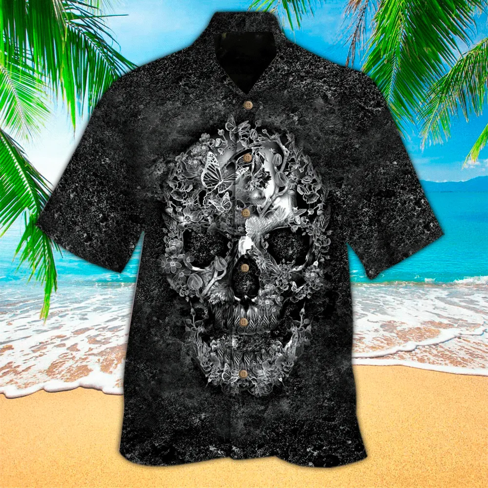 Skull Hawaii Shirt, Perfect Hawaiian Shirt For Skull Lover, Hawaiian shirt for men