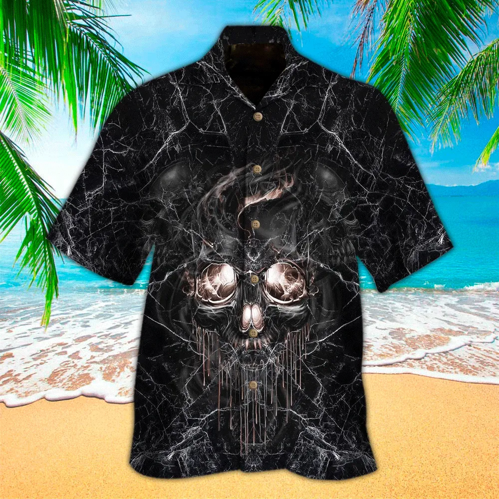 Skull Hawaii Shirt, Perfect Hawaiian Shirt For Skull Lover, Hawaiian shirt for men