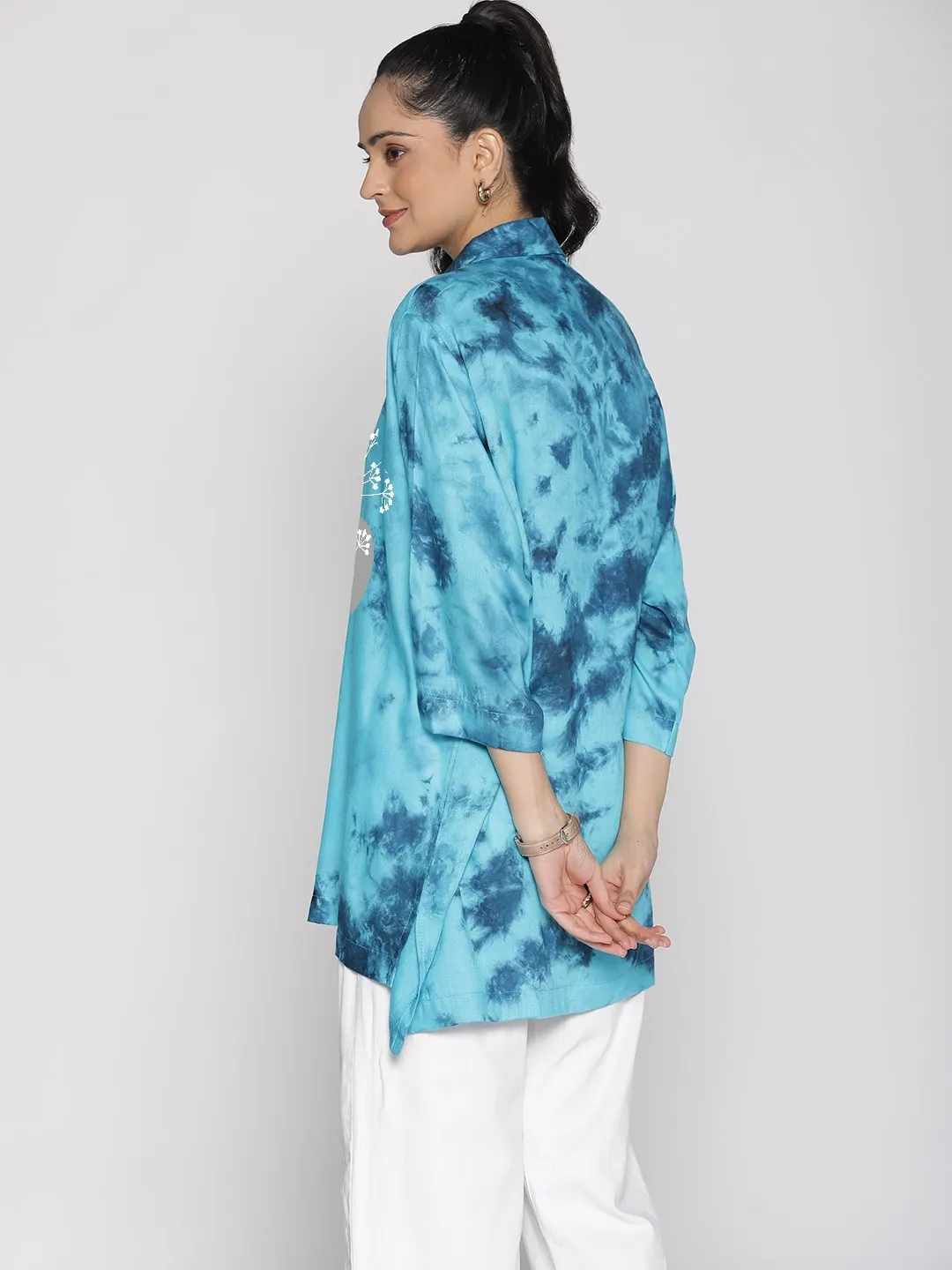 SkyBlue TieDye ShirtTop - IrisBeam