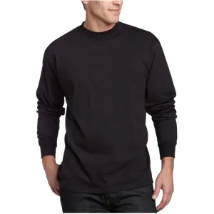 Soffe Men's Men'S Long Sleeve Cotton T-Shirt,Black,LGE