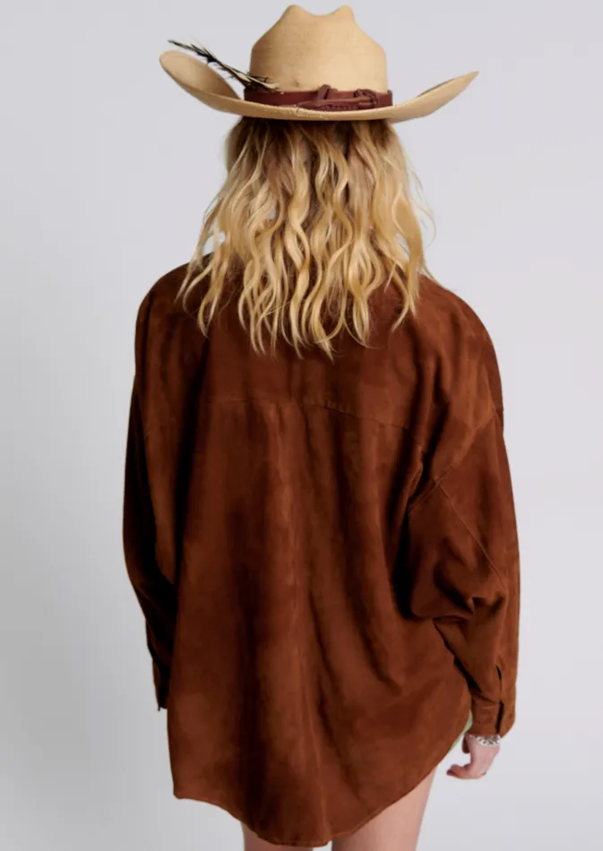 SUEDE DARIA SHACKET TAN