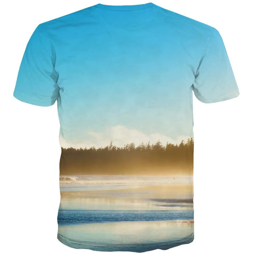 surf T-shirt Men The sea T shirts Funny sport Tshirts Novelty Cool Tshirt Printed