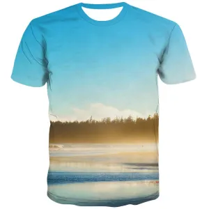 surf T-shirt Men The sea T shirts Funny sport Tshirts Novelty Cool Tshirt Printed