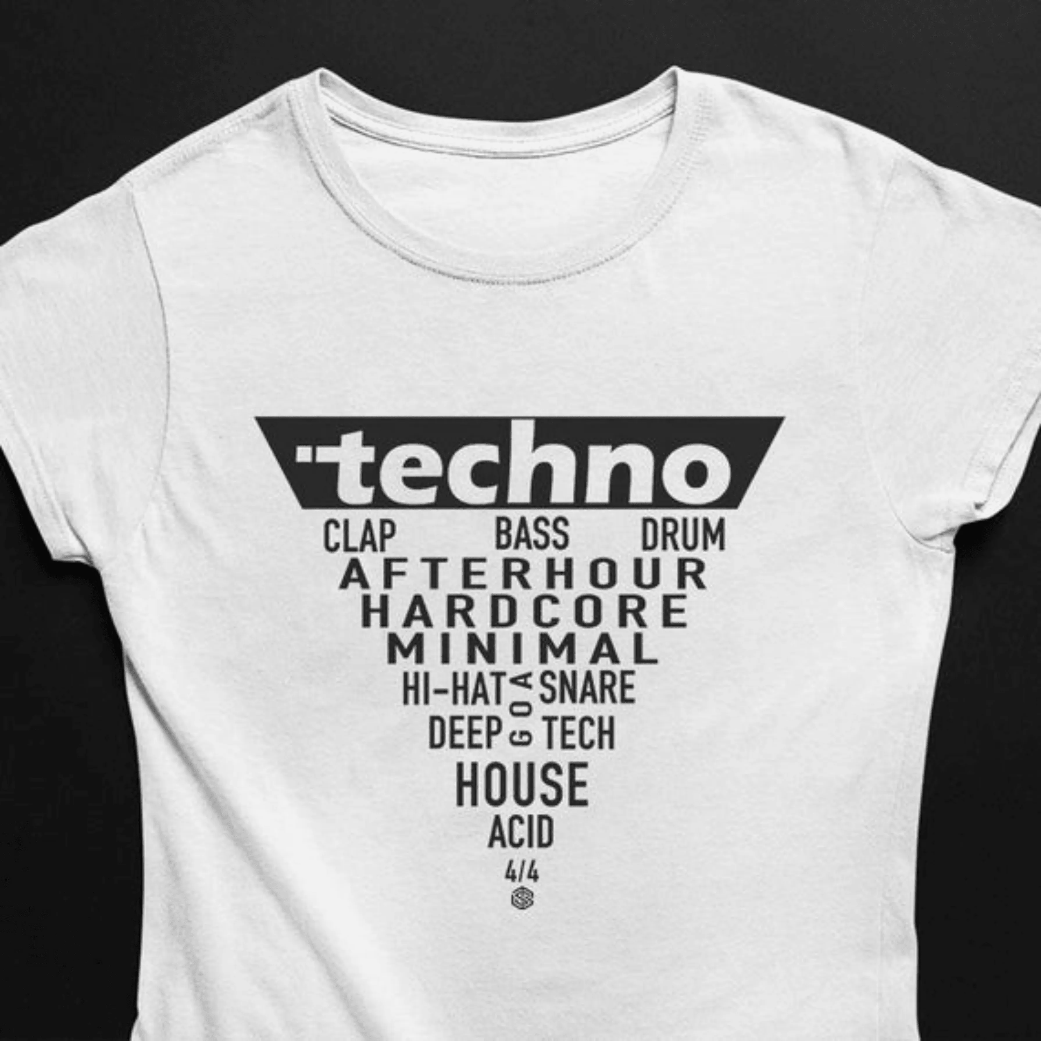 Techno Triangle Premium T-Shirt (schwarz oder weiß / Frauen)