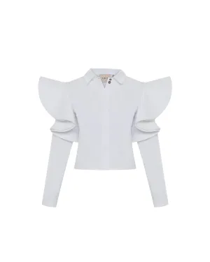 Thallo Ruffle Shoulder Shirt