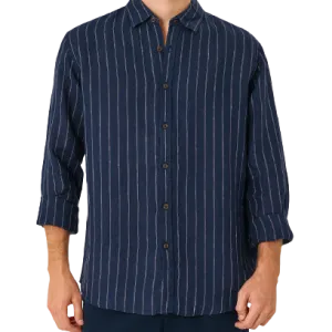 The Giacomo Linen Shirt - Navy