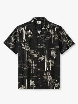 Tranquil Bamboo & Elegance Koi Cotton Camp Shirt