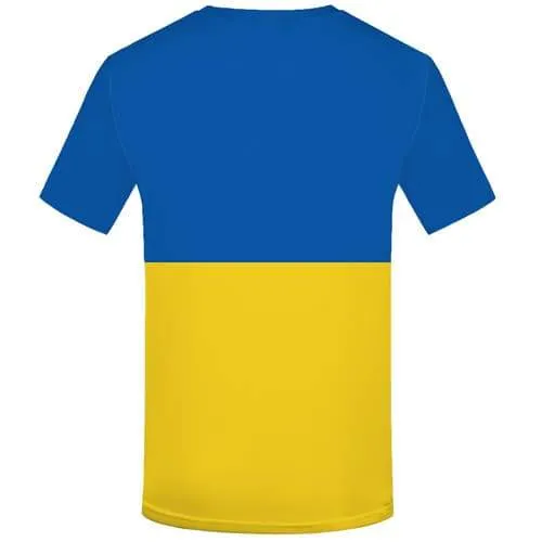 Union Flag T-shirt Men Ukraine T shirts Funny Harajuku T-shirts Graphic Blue Tshirt Anime Short Sleeve Punk Rock Men/women Tee