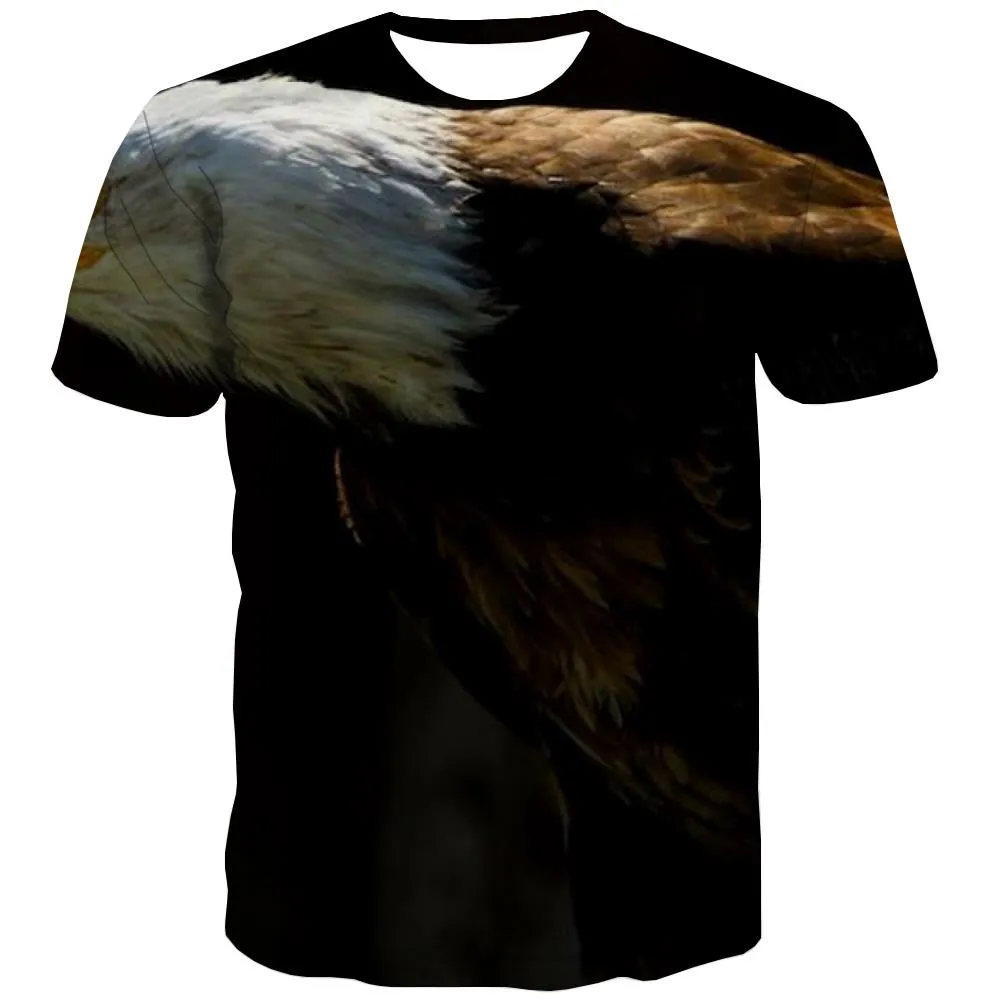 USA T-shirt Men Animal T-shirts Graphic Raptor Tshirt Anime Fly T shirts Funny Eagle Tshirts Casual