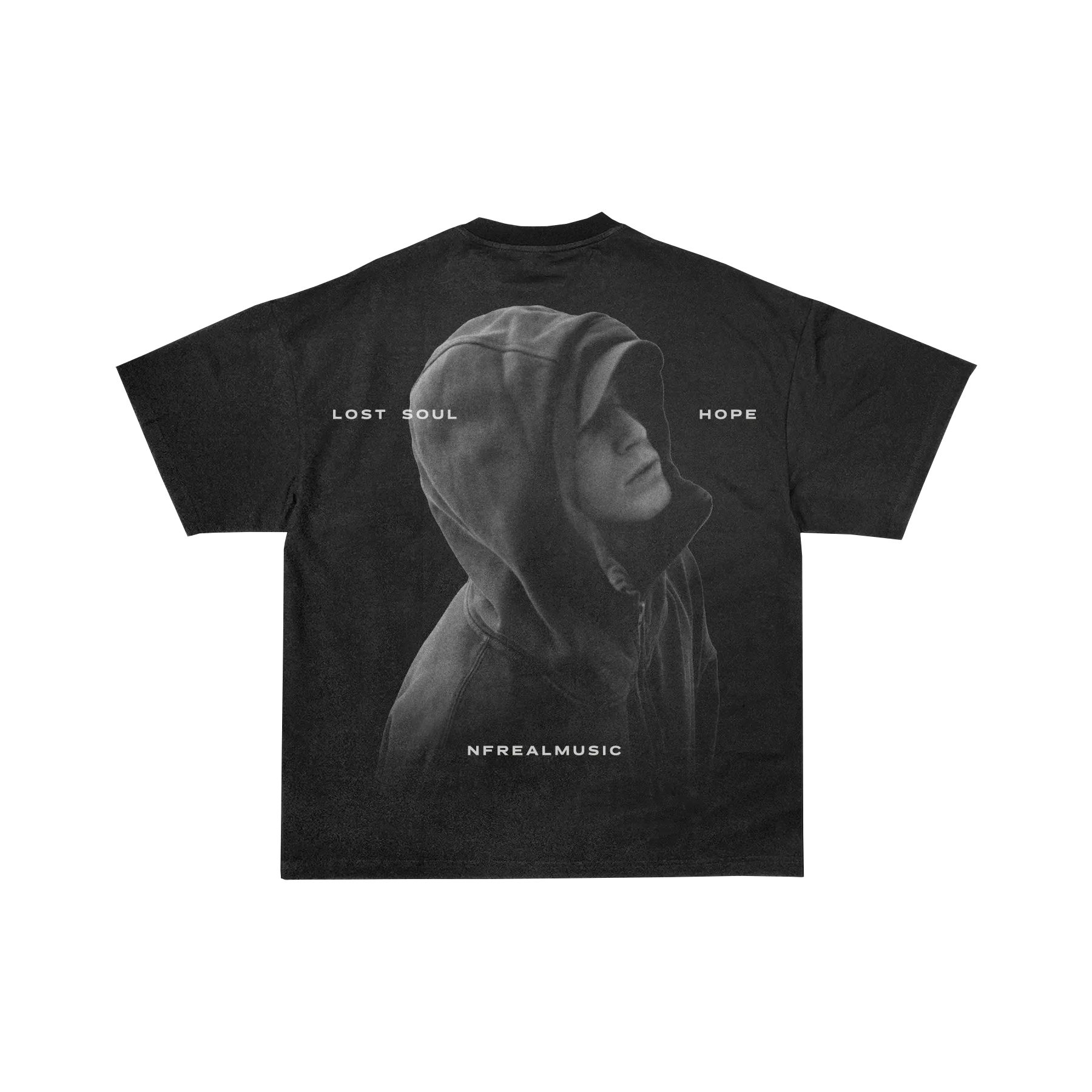 Vintage Black Lost Soul Image T-Shirt