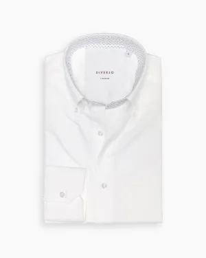 White Oxford Contrast Button Down Shirt