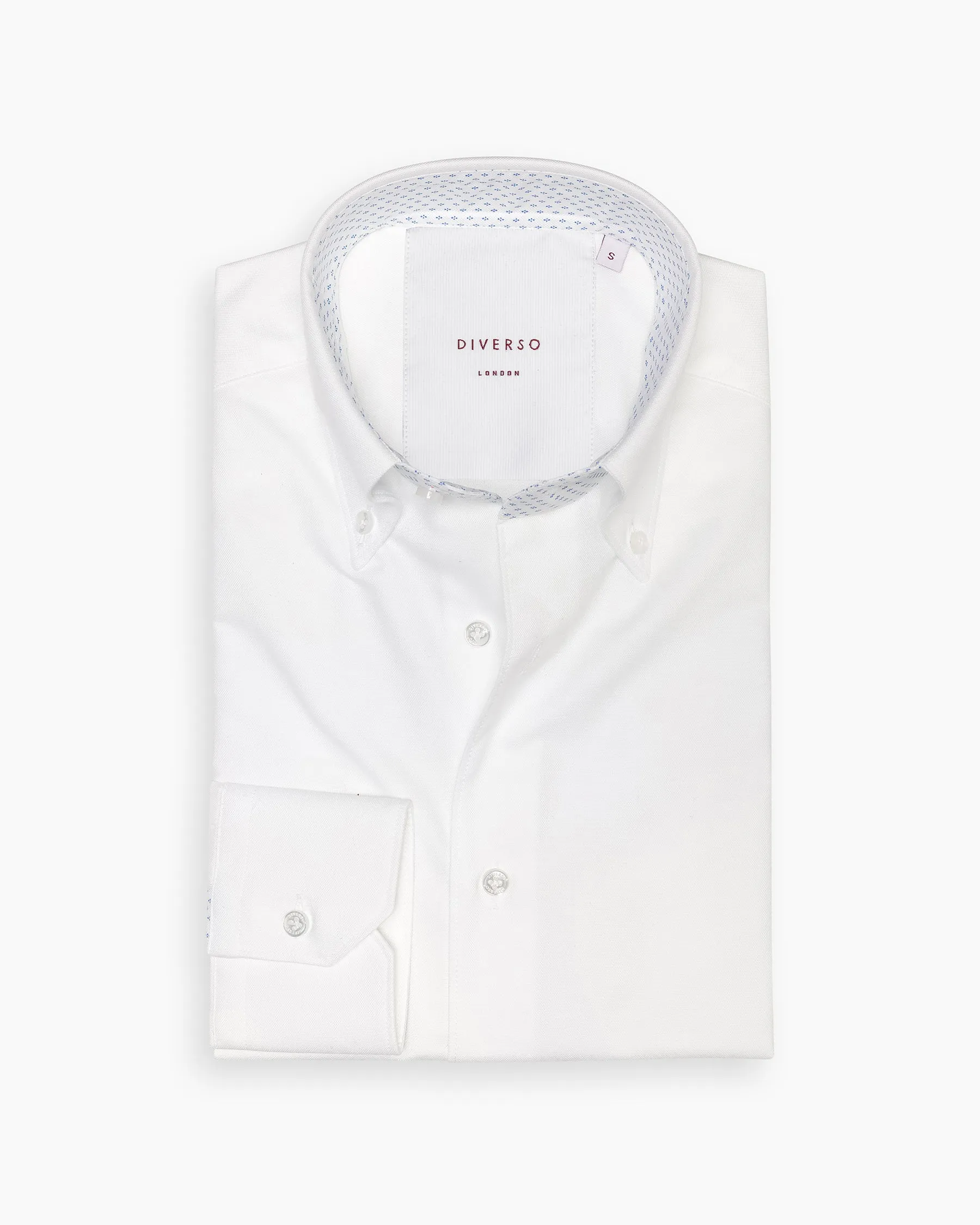 White Oxford Contrast Button Down Shirt