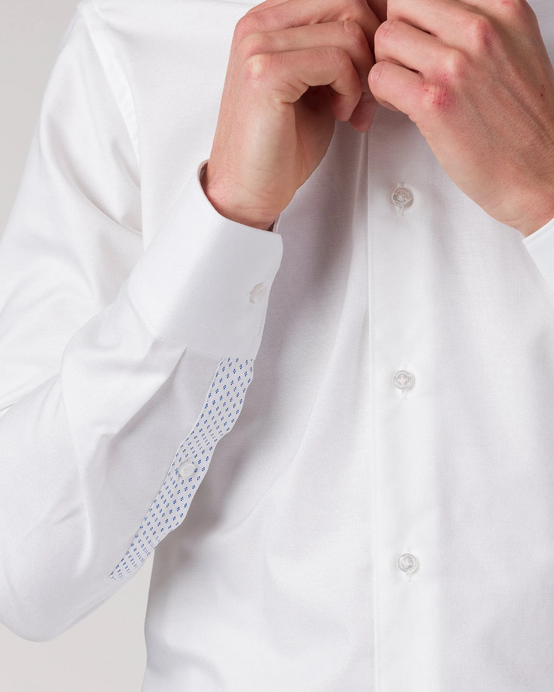 White Oxford Contrast Button Down Shirt