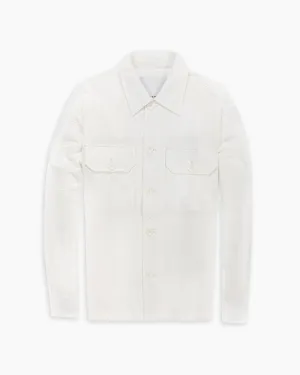 White Seersucker Overshirt