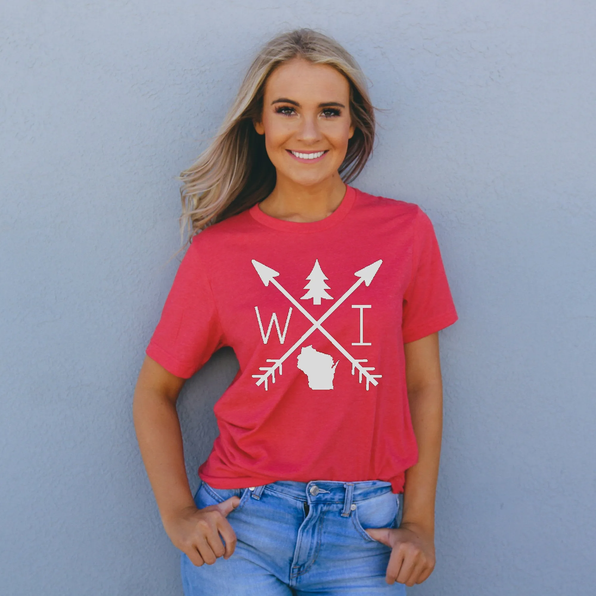 Wisconsin Arrows T-Shirt - Heather Red - ready to ship