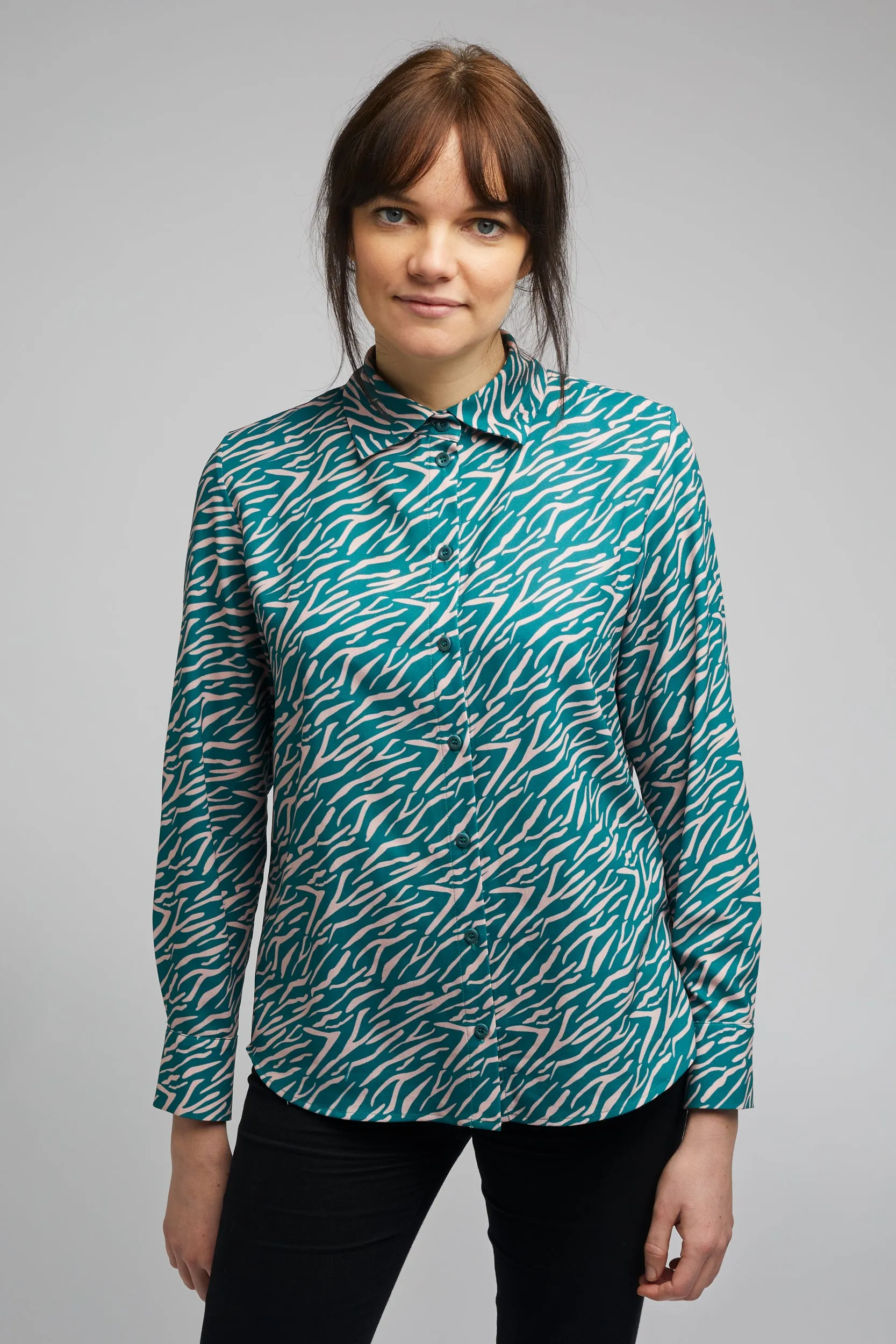 Women's Classic Long Sleeve Shirt in Shima Print