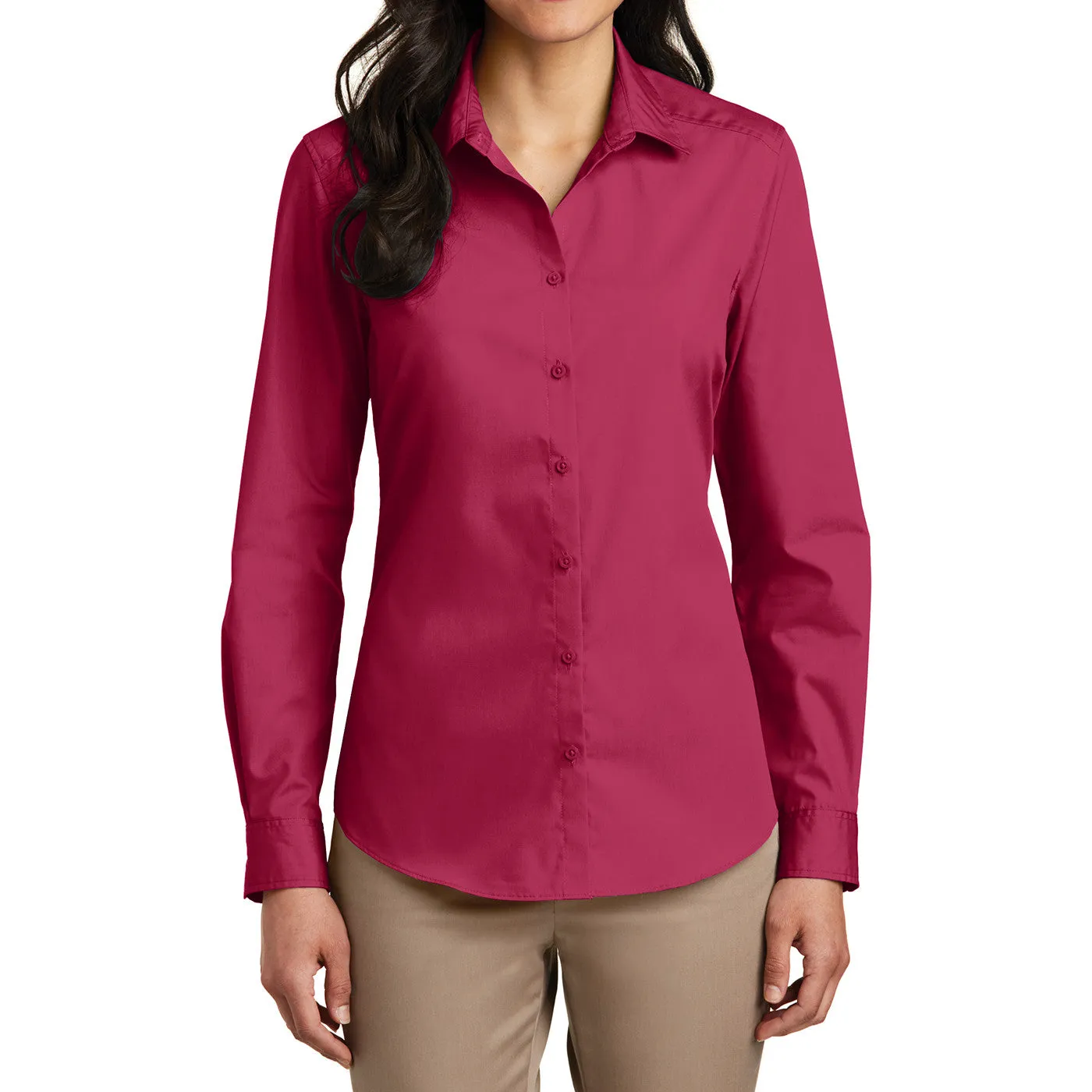 Women’s Long Sleeve Carefree Poplin Shirt