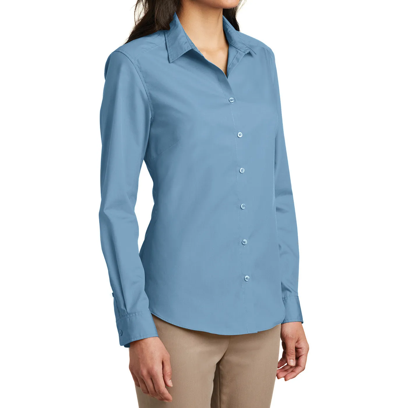 Women’s Long Sleeve Carefree Poplin Shirt