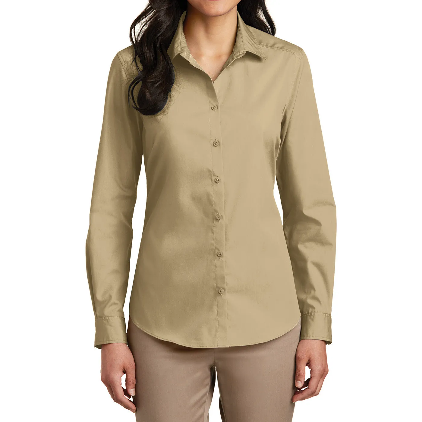 Women’s Long Sleeve Carefree Poplin Shirt