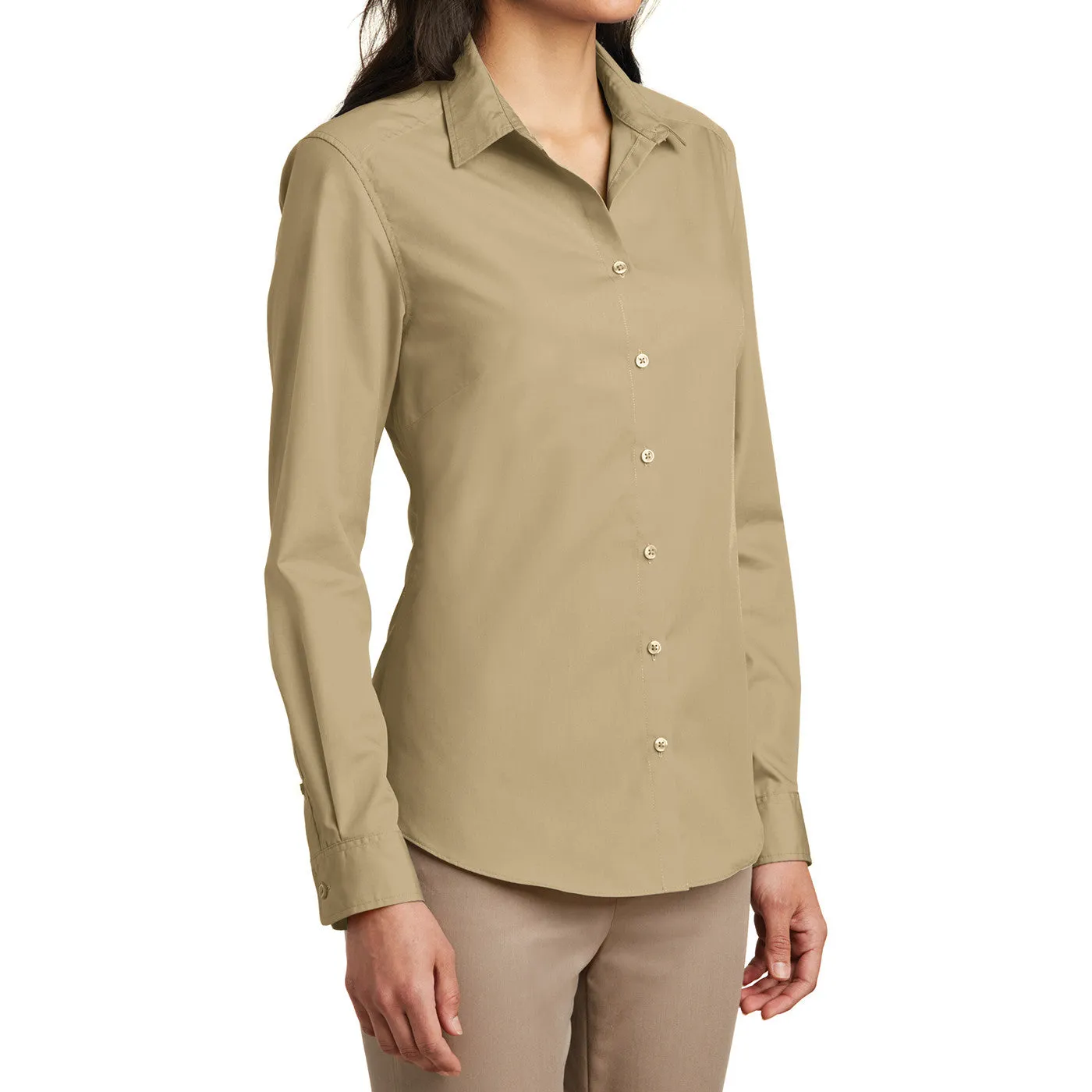 Women’s Long Sleeve Carefree Poplin Shirt