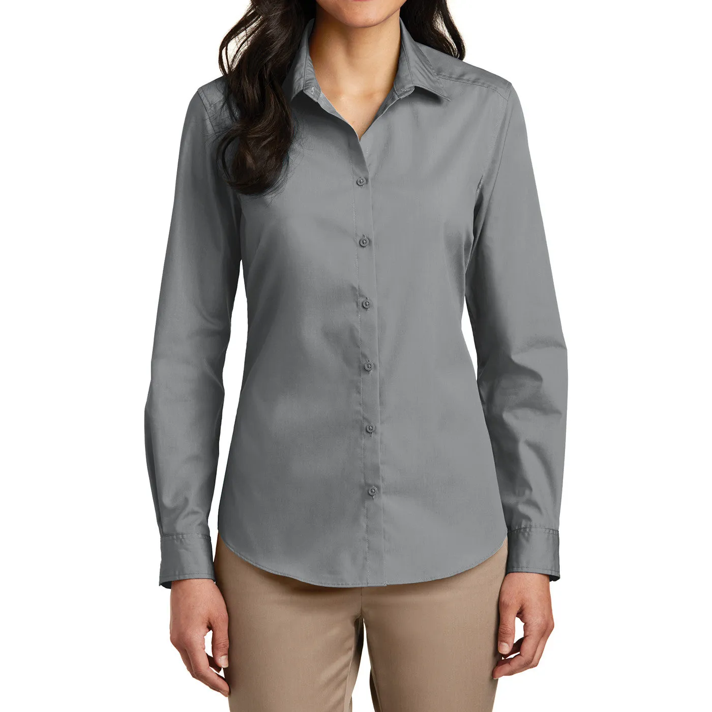 Women’s Long Sleeve Carefree Poplin Shirt