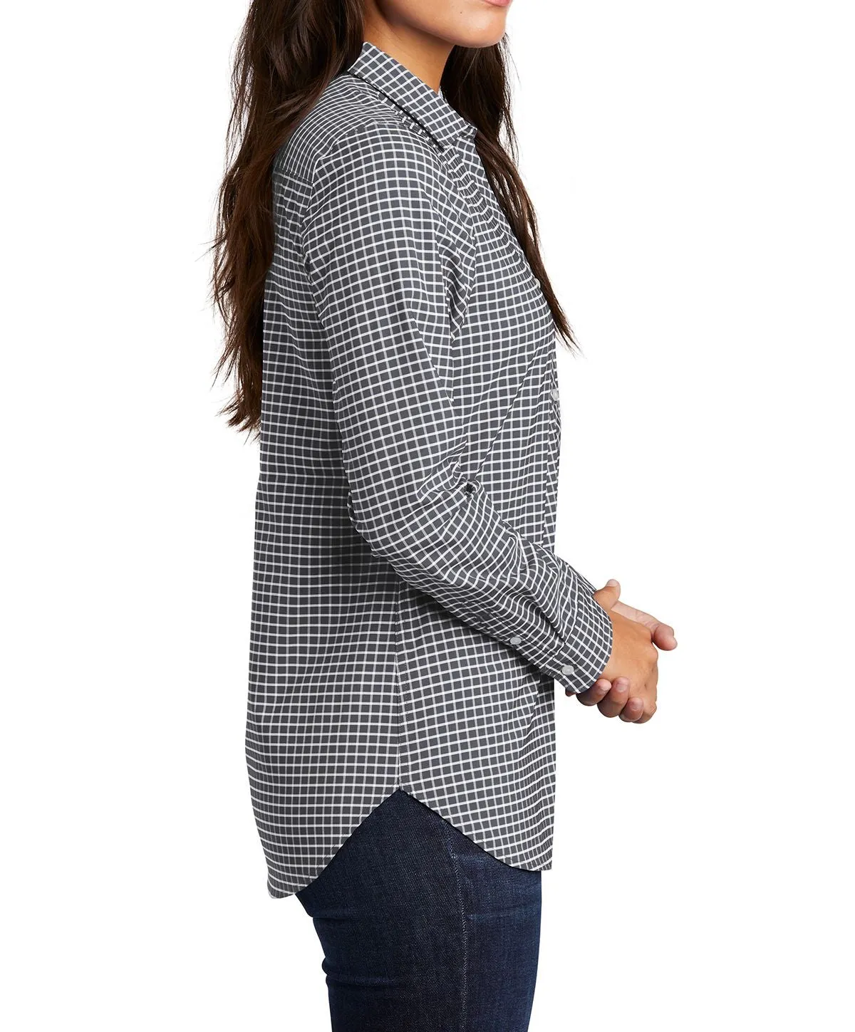 Women's Long Sleeve Stretch Tunic Blouse