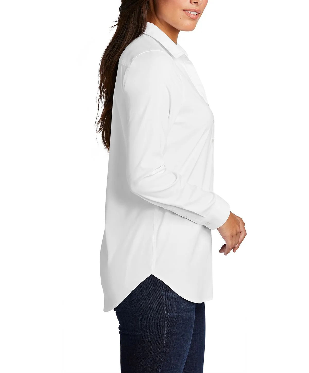 Women's Long Sleeve Stretch Tunic Blouse