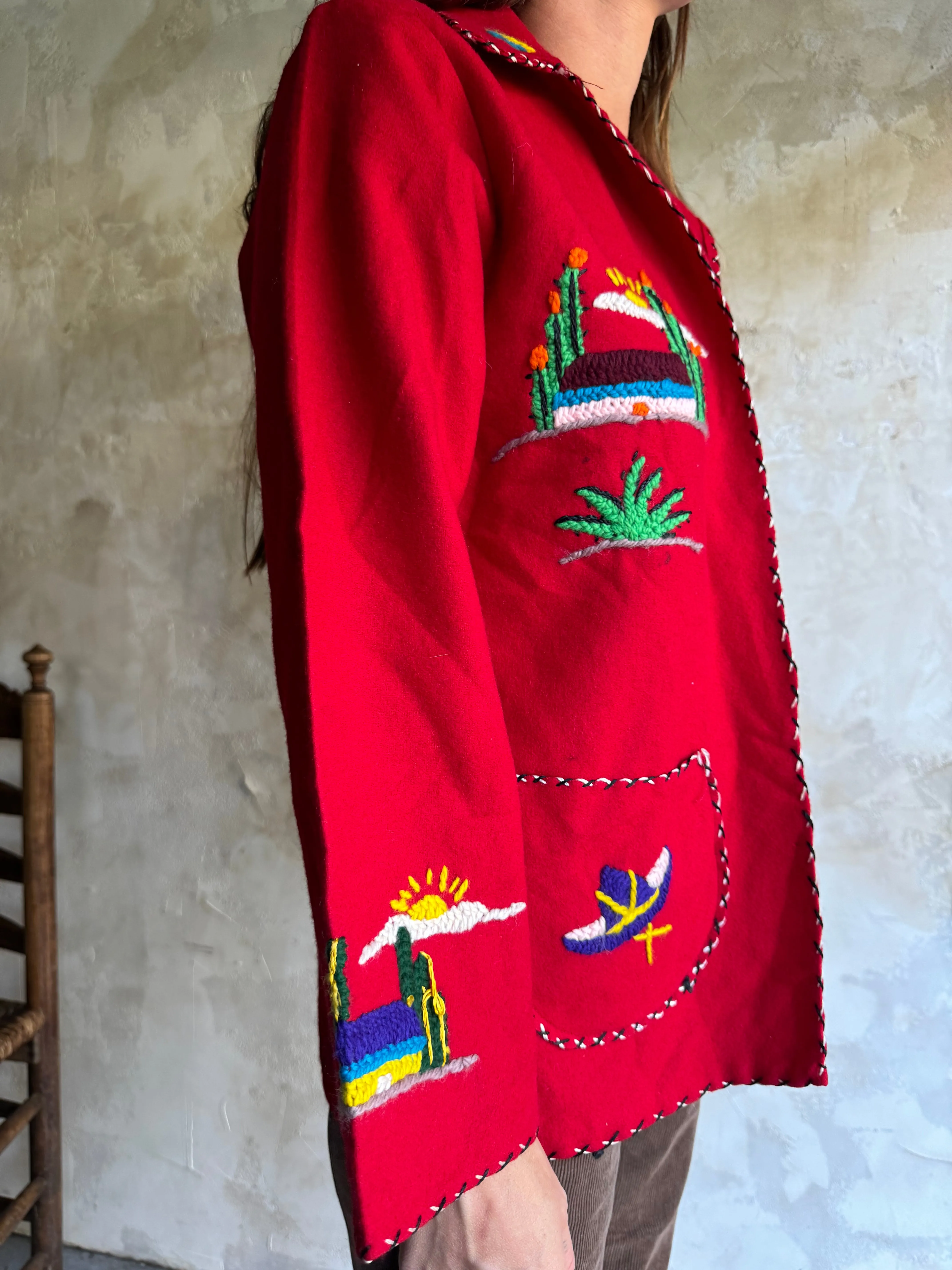 Wool Embroidered Shacket