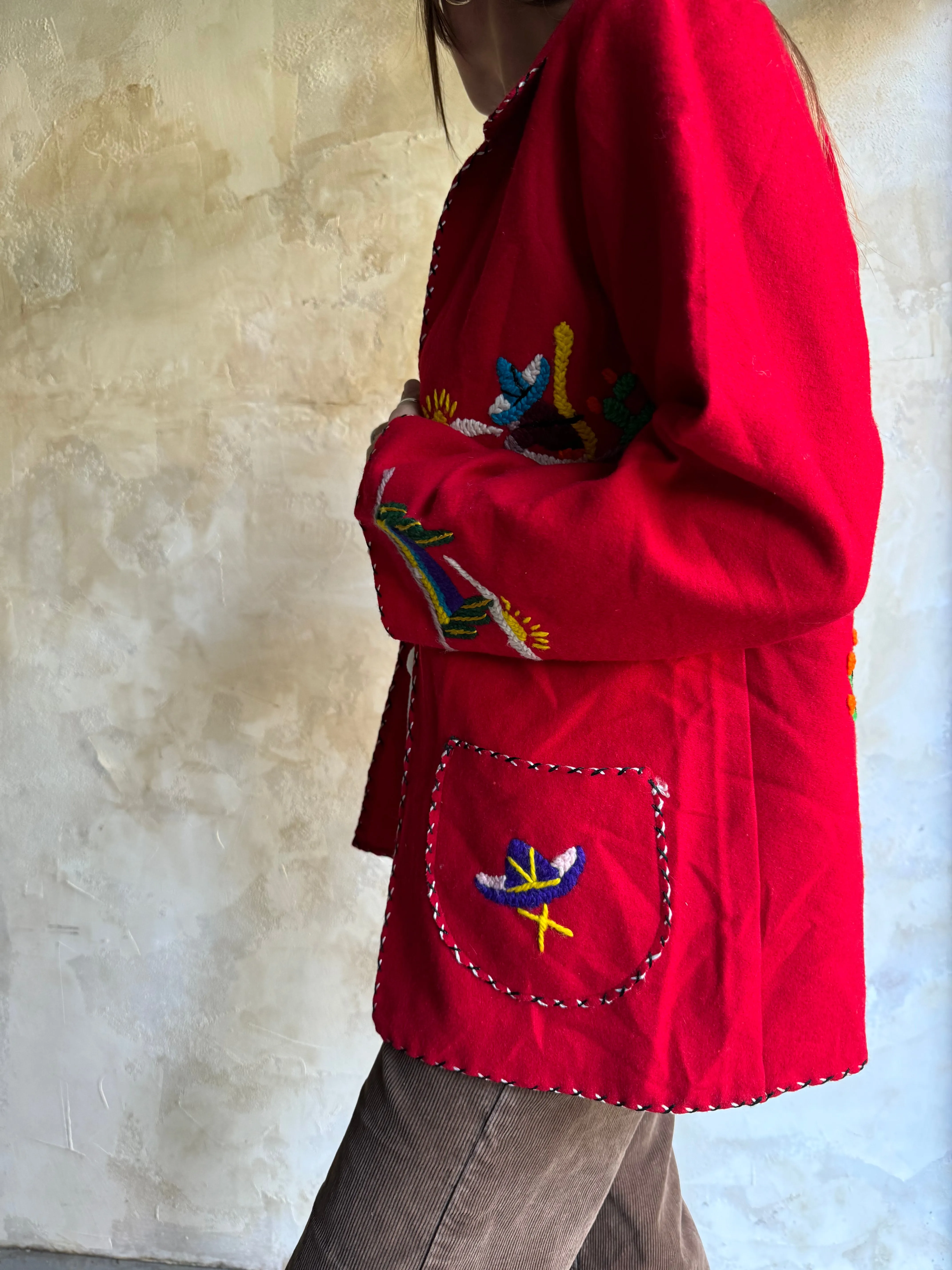 Wool Embroidered Shacket