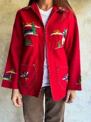 Wool Embroidered Shacket