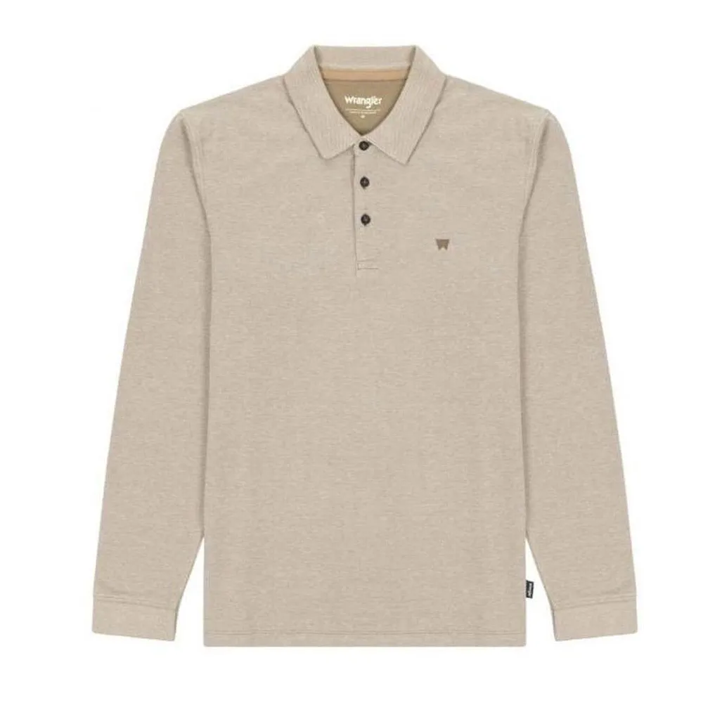 Wrangler Long Sleeve Polo - Lead Grey