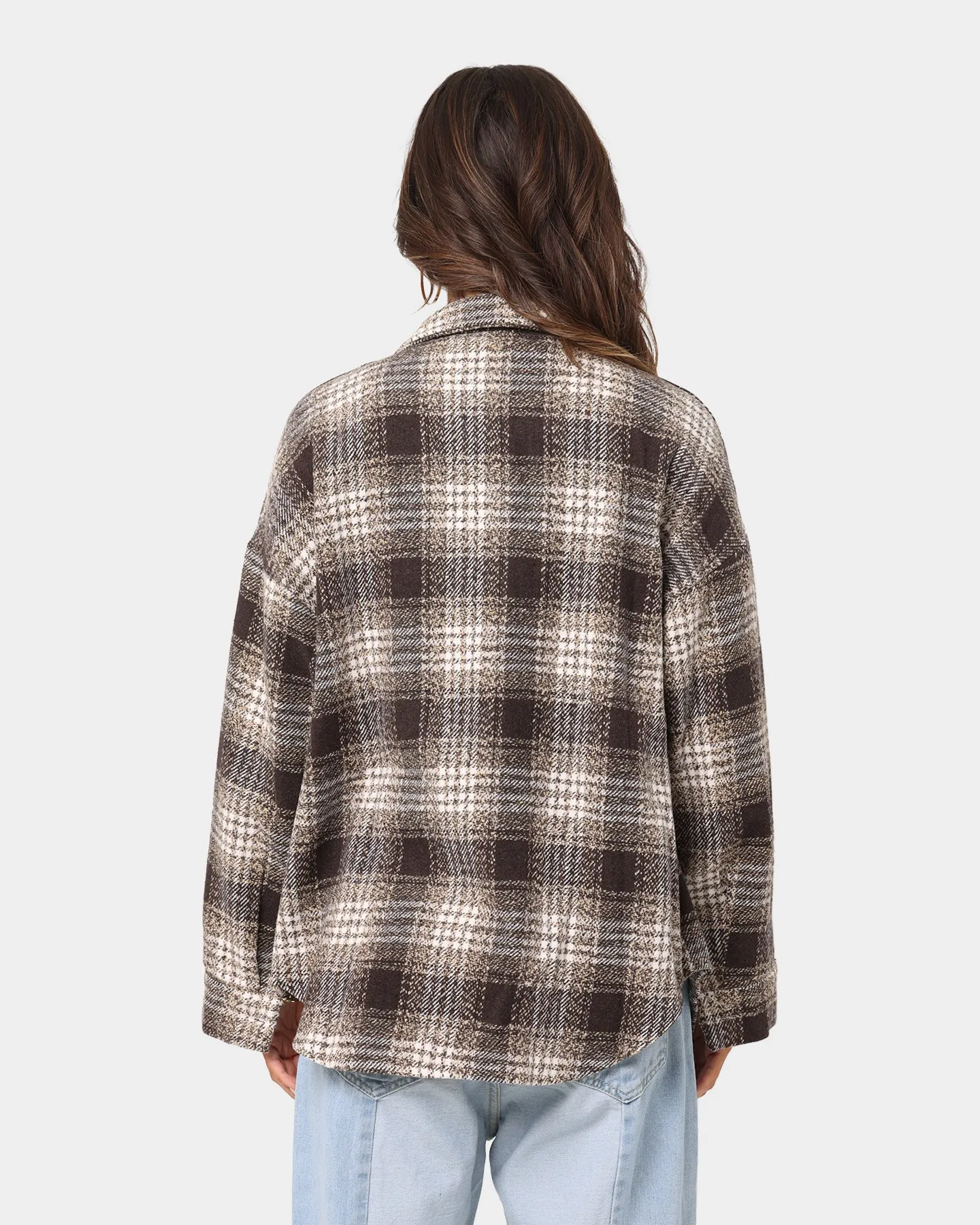 XXIII Women's Chicka Flannel Shacket Brown/Cream